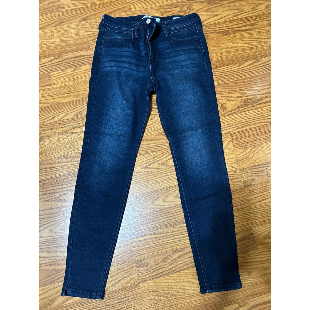 KanCan Maurices Womens Dark Wash High Rise Skinny Ankle Jeans Size 29 Side Slit